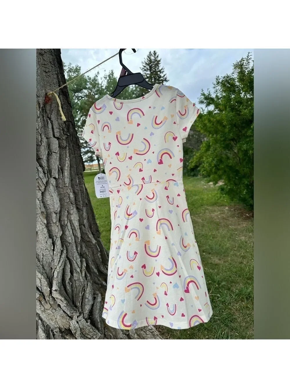 Wonder Nation Multicolor Rainbow Summer Play Dress GIRLS 6 - 6X Pockets NEW NWT